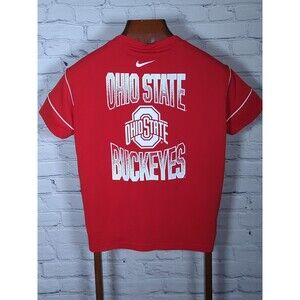 Team Nike Fit Dry Ohio State Buckeyes Football Men's Small Tee Shirt Red
